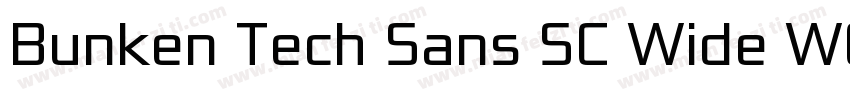 Bunken Tech Sans SC Wide W05XBd字体转换